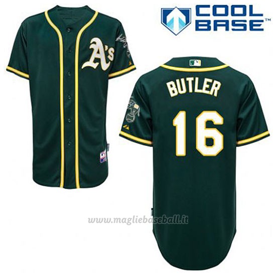 Maglia Baseball Uomo Oakland Athletics Billy Butler 16 Verde Alterner Cool Base